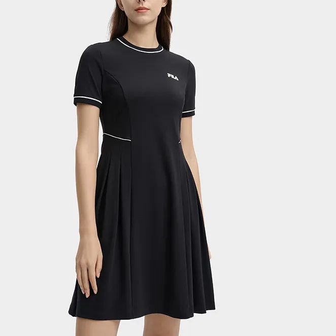 FILA Short Sleeved Dresses Women's Jet Black-2