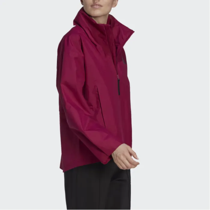 Adidas Adidas Terre TRAVEER RAIN.RDY JACKET Jackets Coats Women's Dark Purple Red-5