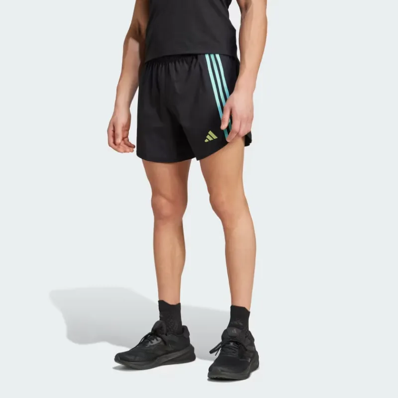 Adidas OWN THE RUN 3-STRIPES SHORTS Sports Shorts Men's Black-1
