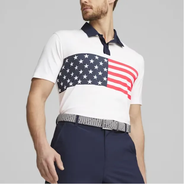 PUMA Polo De Golf PUMA X Volition Flag Stripe Para Hombre-3