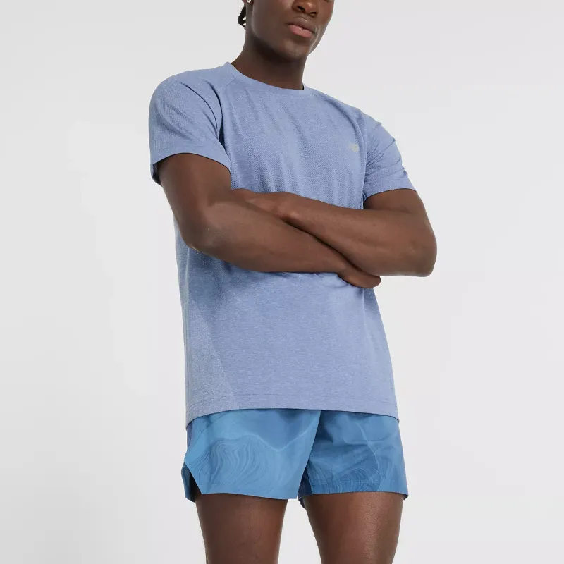 New Balance Q Speed T Shirt Men's Pale Egret Blue-2