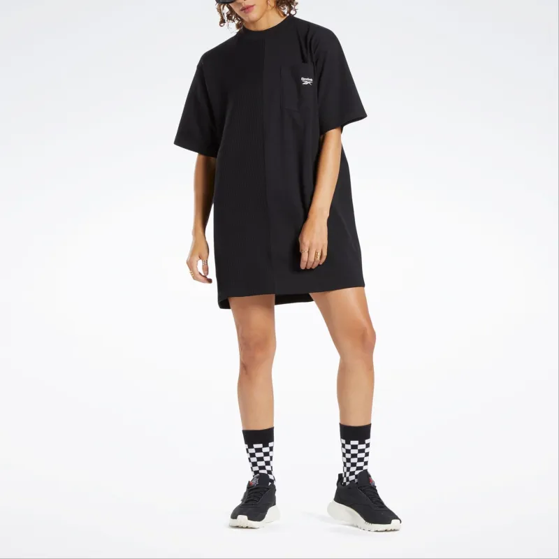 Reebok Classics T-Shirt Dress Short-Sleeved Dresses Women's Black-1