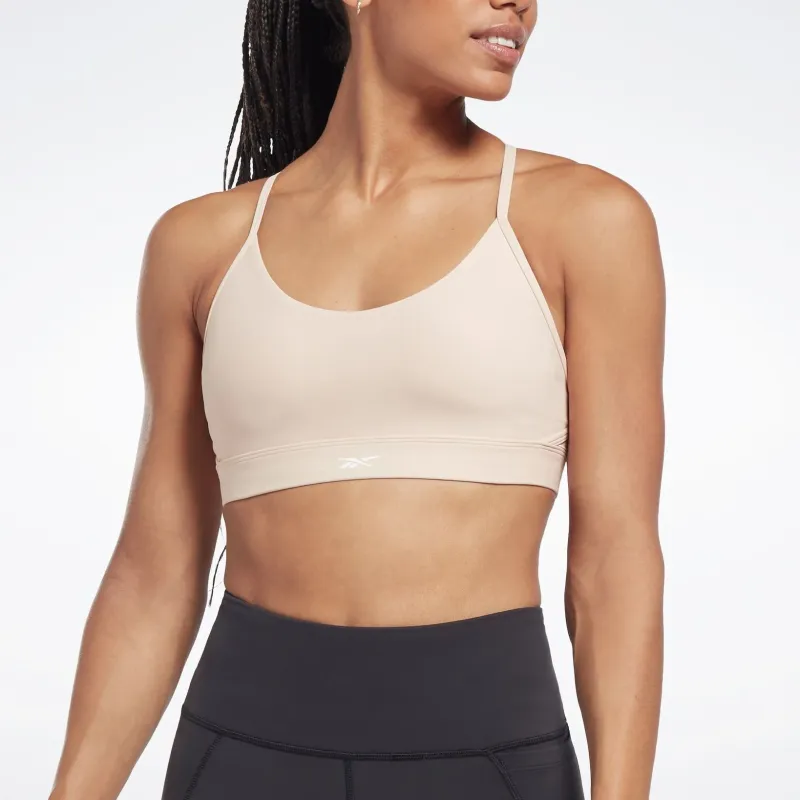 Reebok Lux Strappy Sports Bra Sports Underwear Women's Beige-1