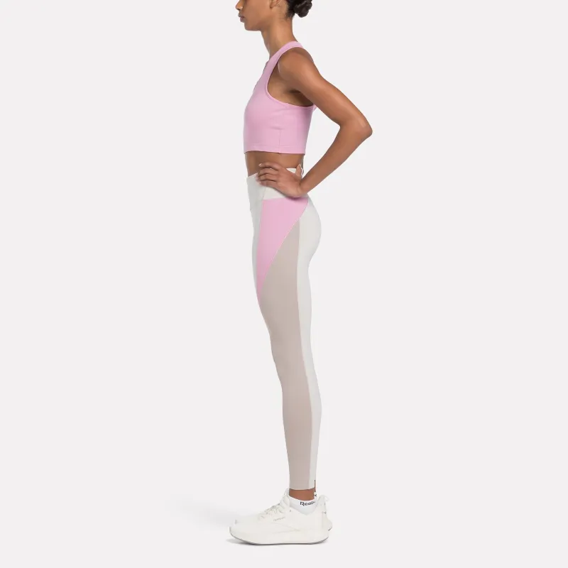 Reebok Lux High-waisted Colourblock Leggings Athletic Trousers Women's Moonstone-3