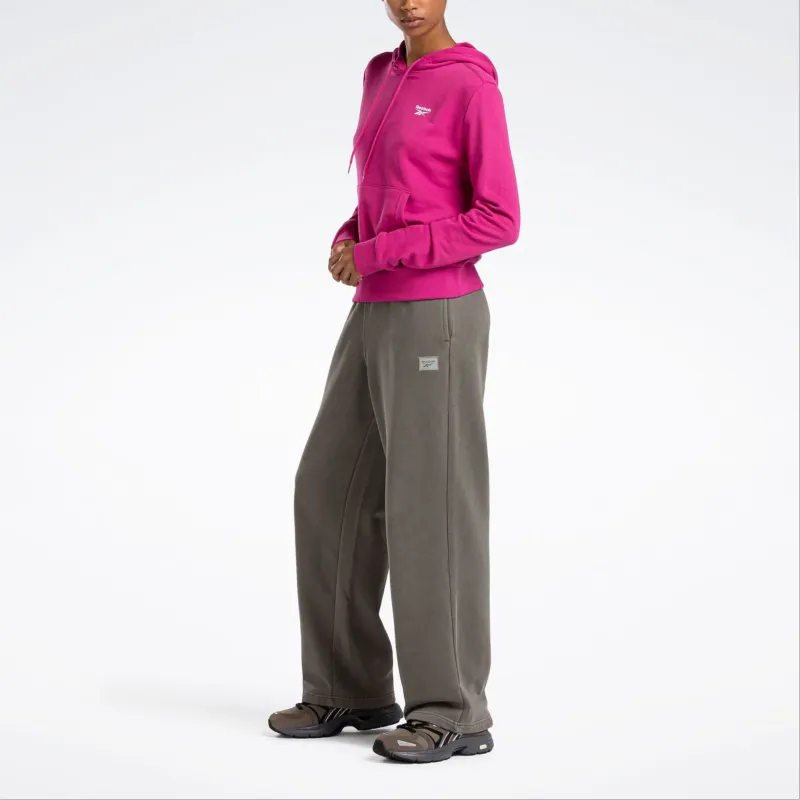 Reebok IdentitySmall Logo French Terry Hoodie Sweatshirt Women's Fuchsia-2