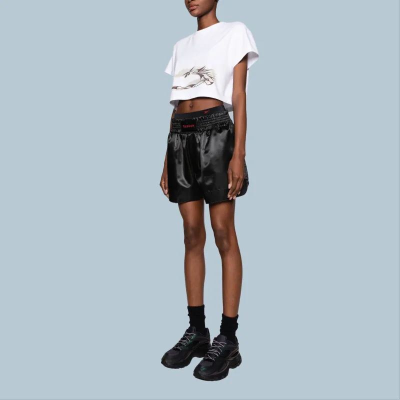 Reebok Dragon-print Cotton Cropped T-shirt-3