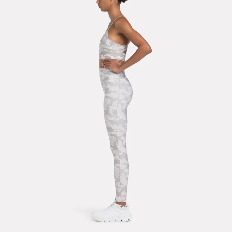 Reebok ID Train Camo Leggings Athletic Trousers Women's Ash Lilac-3