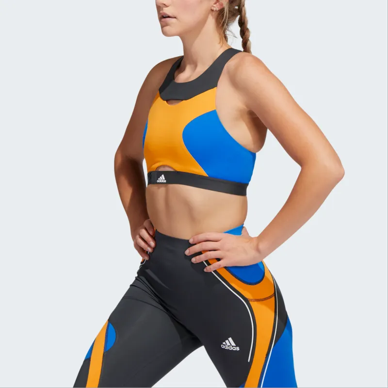 Adidas POWERIMPACT TRAINING BRA Sports Underwear Women's Orange Yellow-5