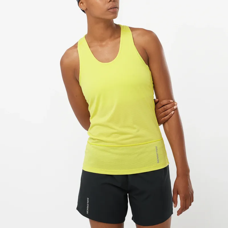 SALOMON CROSS RUN Sport Vests Women's Yellow-3