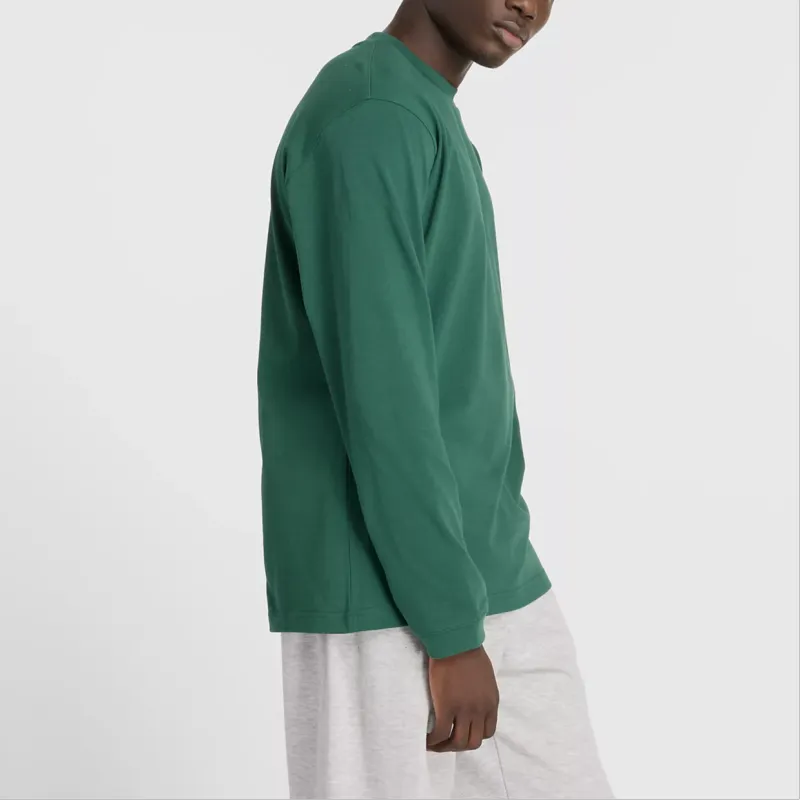 New Balance Athletics Cotton Long Sleeve T Shirt Men's Green-1