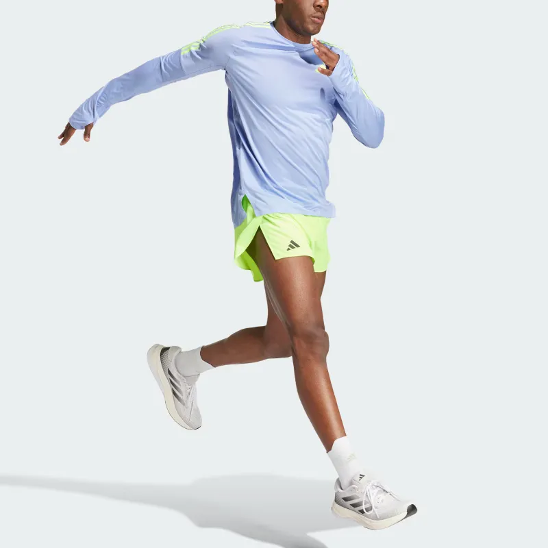 Adidas Adizero RUNNING LONG SLEEVE TOP T Shirt Men's Light Blue-5