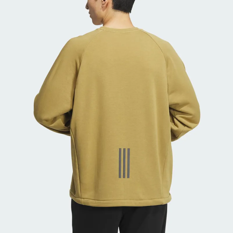Adidas TECH RAIN CREW SWEATSHIRT Sweatshirt Men's Khaki Brown-3