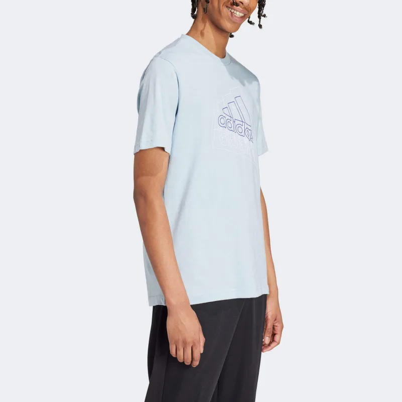 Adidas TECH BADGE OF SPORT T-Shirt Men's Blue-3