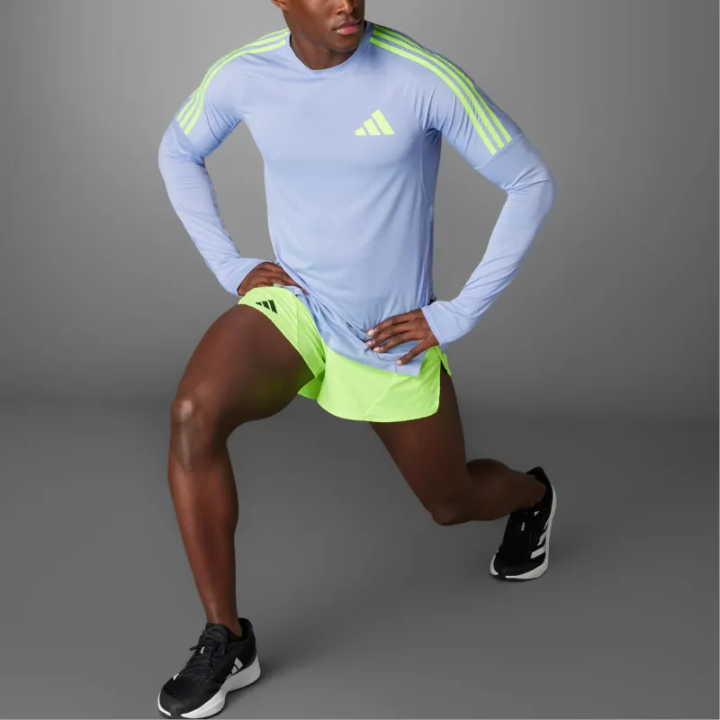Adidas Adizero RUNNING LONG SLEEVE TOP T Shirt Men's Light Blue-3