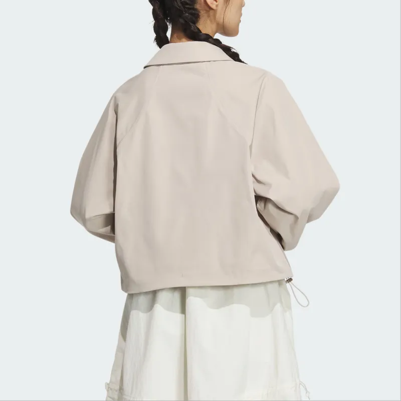 Adidas TECH PREMIUM WOVEN JACKET Jackets Coats Women's Beige Yellow-2
