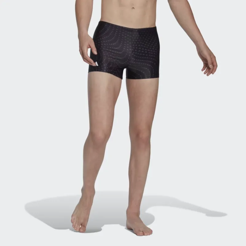 Adidas Allover Graphic Swimming Shorts Men's Black-1