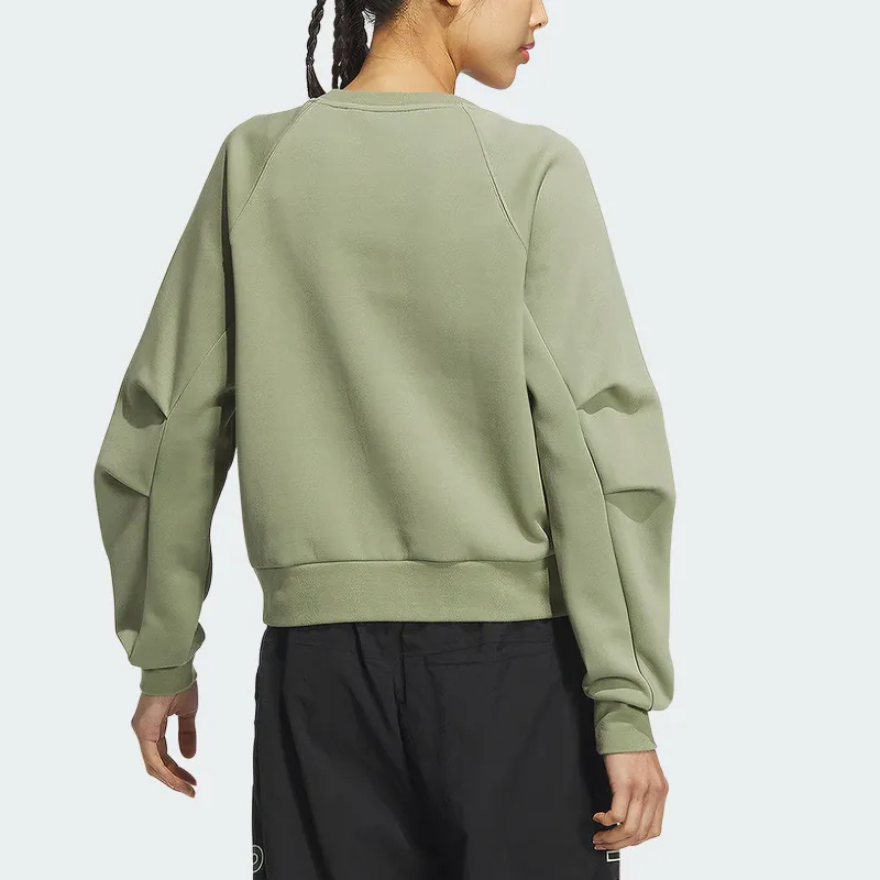 Adidas TECH CREWNECK SWEATSHIRT Sweatshirt Women's Tent Green-2