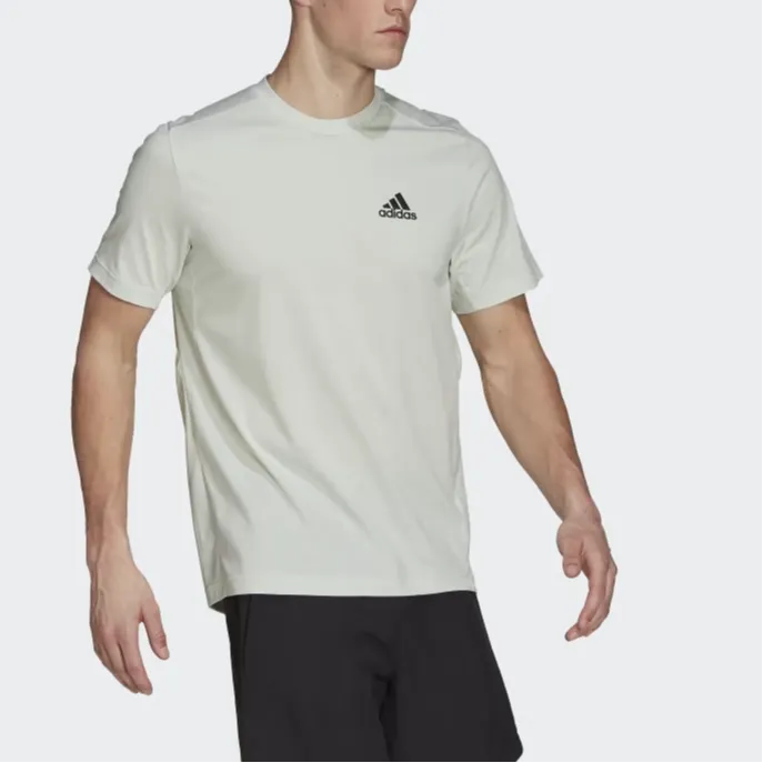 Adidas AEROREADY Designed To Move Feelready T-Shirt Men's Linen Green-3