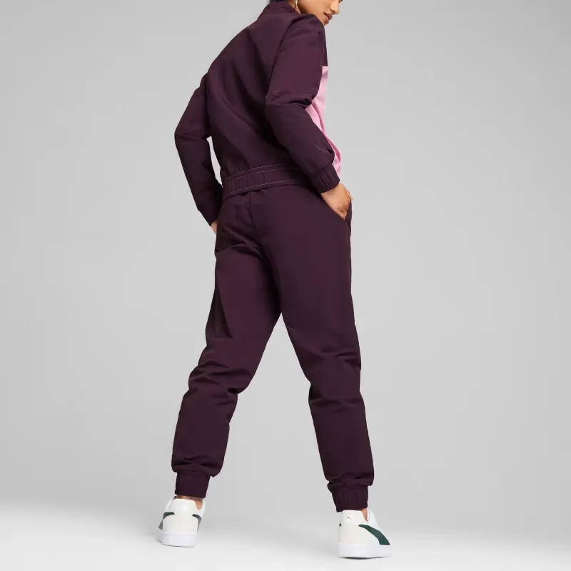PUMA WOVEN Tracksuit Casual Suit Women's Midnight Plum-3
