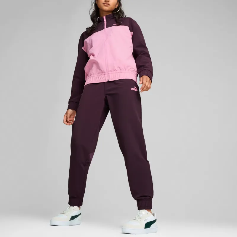 PUMA WOVEN Tracksuit Casual Suit Women's Midnight Plum-2