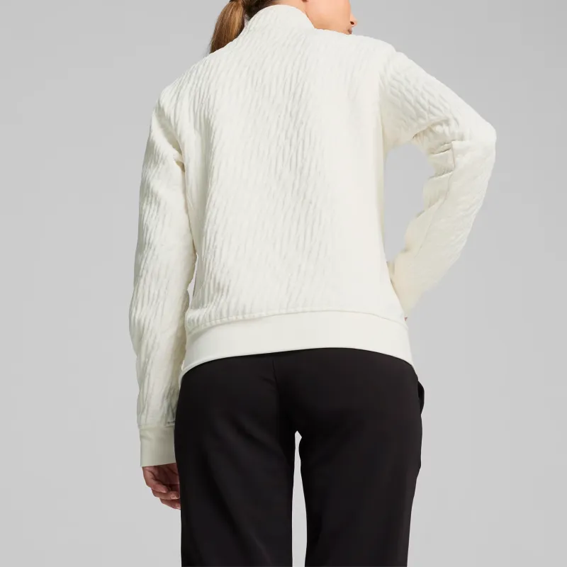 PUMA x Golf Jacquie Snap Pullover Knitwear Women's Warm White-5