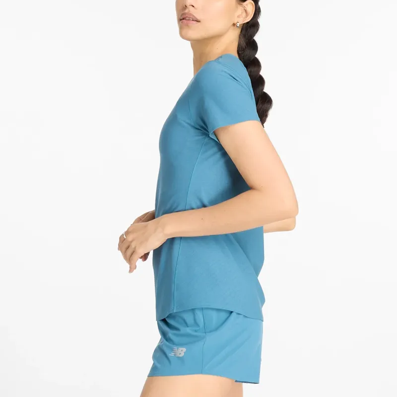 New Balance Regular T Shirt Women's Glass Blue-4