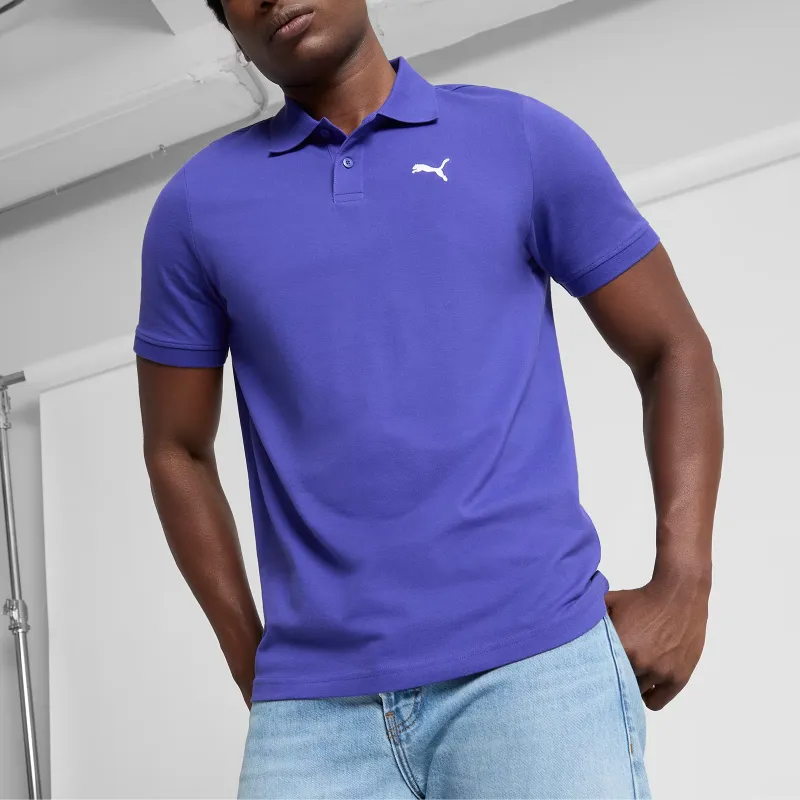 PUMA Essential Pique Polo Shirt Men Lapis Lazuli-2