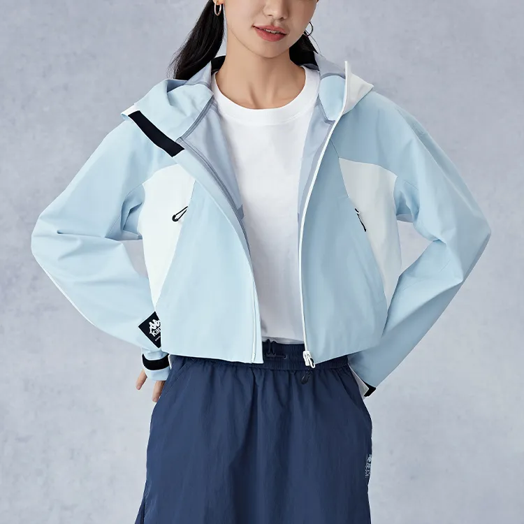 Kappa Waterproof Windbreaker Jacket Women's Blue-2