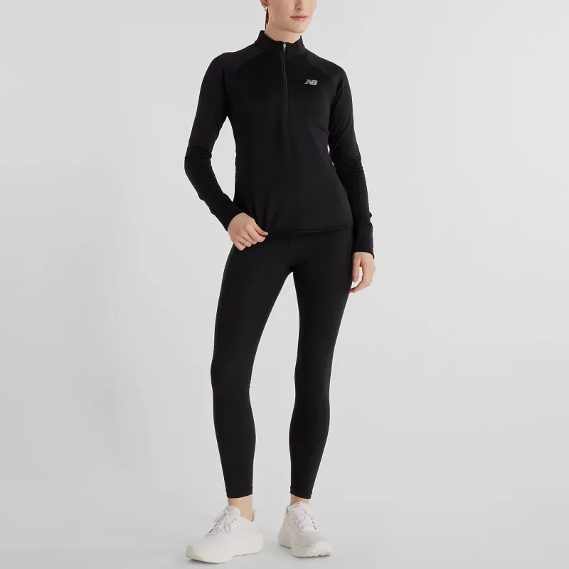 New Balance Heat Grid Raglan Sleeve T Shirt Women's Black-1