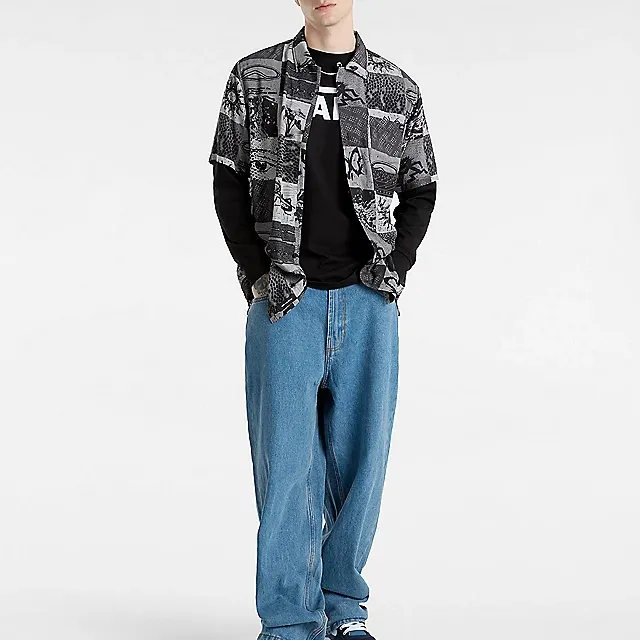Vans VANS CAMP CLASSIC COLLAR WOVEN SHIRT Shirt Men's Gray-3