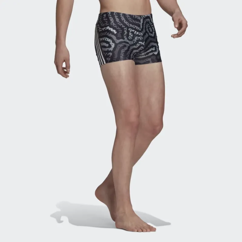 Adidas COLOUR MAZE SWIM BOXERS Swimming Shorts Men's Black-1