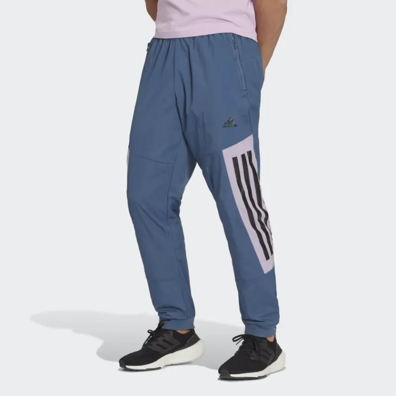 Adidas Future Icons 3-Stripes Woven Tracksuit Bottoms Knitted Sports Pants Men's Dark Blue-2