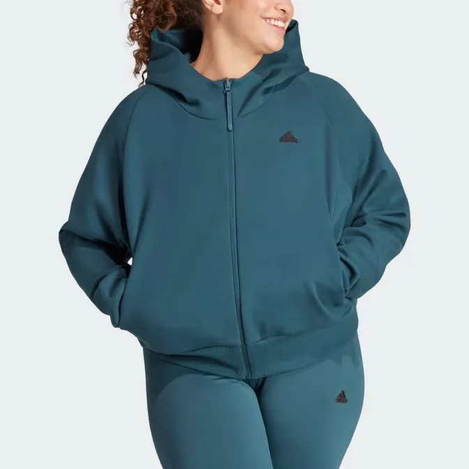Adidas x ZNE ADIDAS Z.N.E. FULL-ZIP HOODIE Sweatshirt Women's Dark Green-1