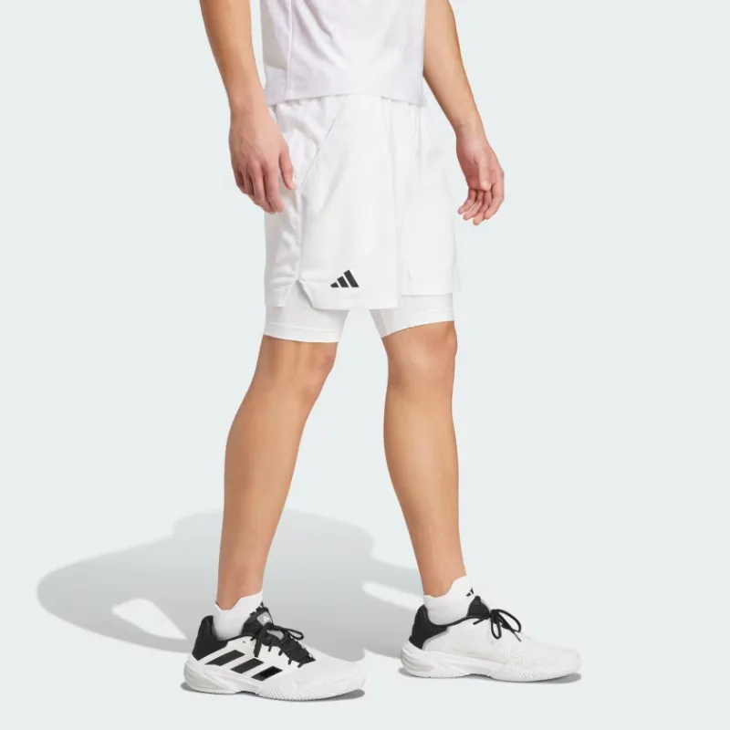Adidas Free Shipping With AdiClub Tennis Pro Aeroready Shorts And Inner Shorts Set-4