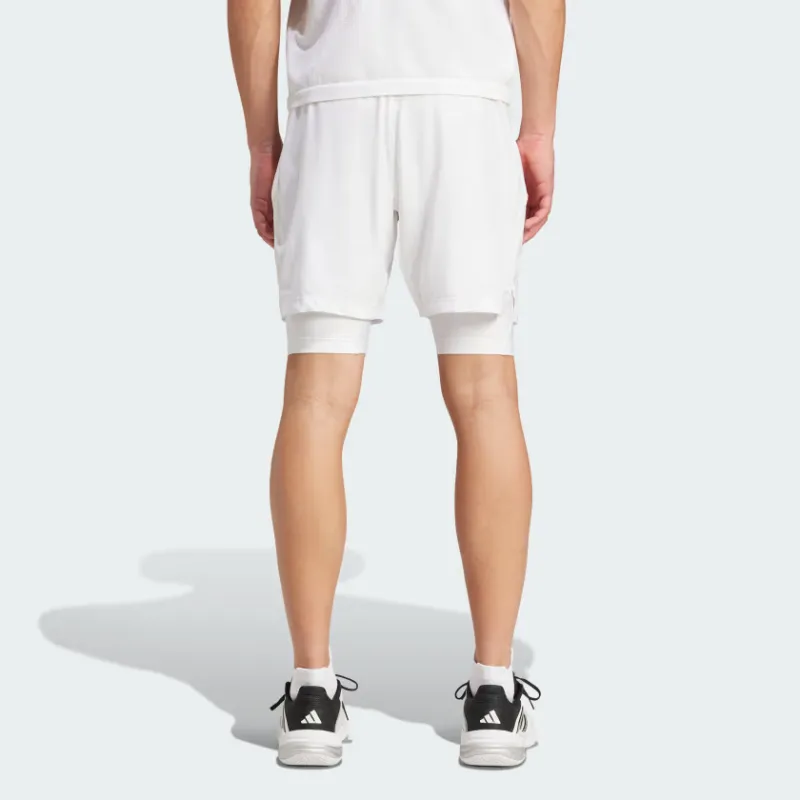 Adidas Free Shipping With AdiClub Tennis Pro Aeroready Shorts And Inner Shorts Set-3