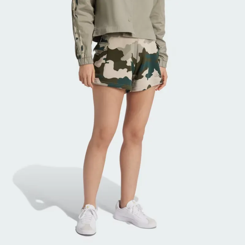 Adidas Free Shipping With AdiClub Essentials 3-Stripes Camo-Print Cargo Shorts-1