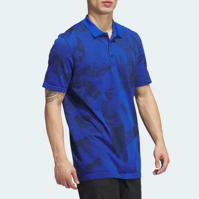 Adidas PRIMEKNIT Polo Shirt Men's Royal Blue-4