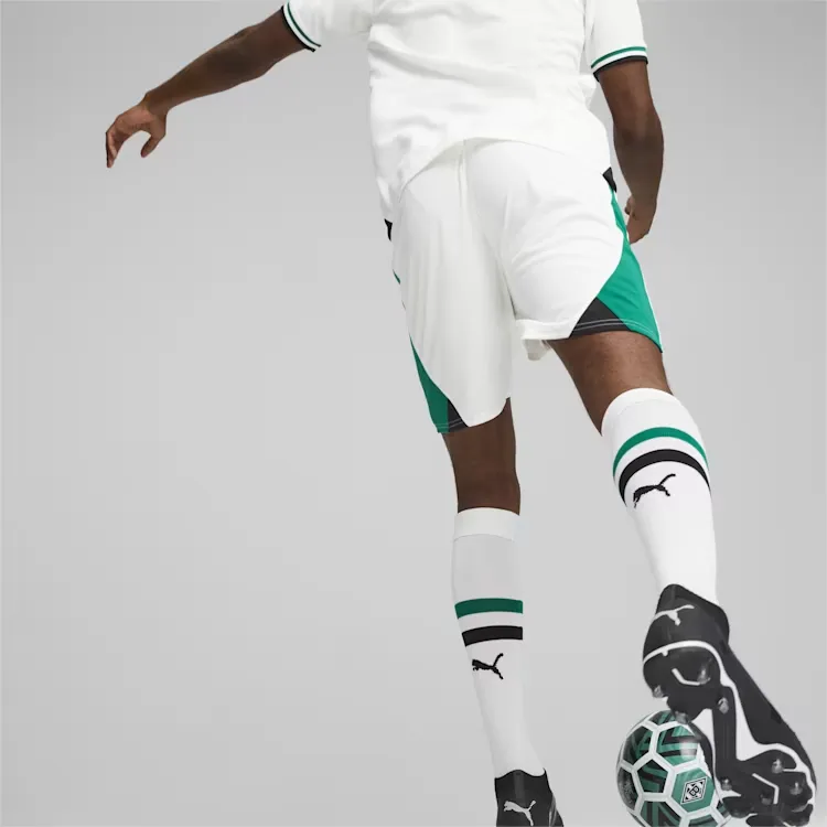 PUMA Borussia Mönchengladbach Soccer Bottoms Men's White Green-2