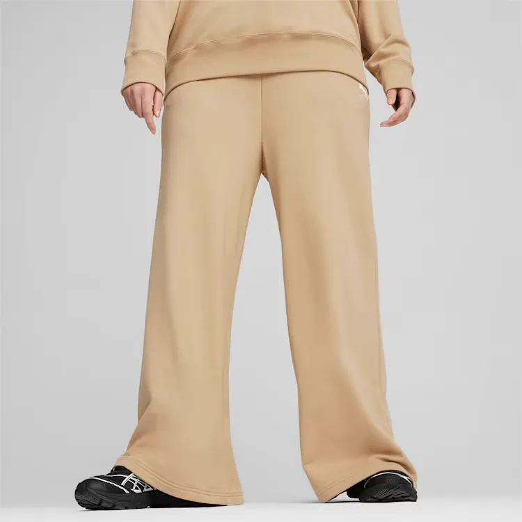 PUMA BETTER CLASSICS Knitted Sports Pants Women's Light Brown-2