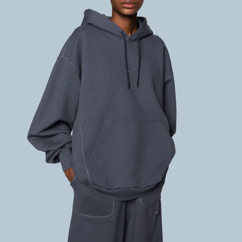 Reebok Logo-embroidered Cotton Hoodie-1