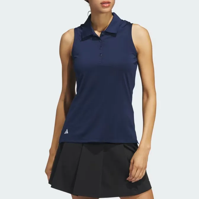 Adidas Free Shipping With AdiClub Ultimate365 Solid Sleeveless Polo Shirt-3