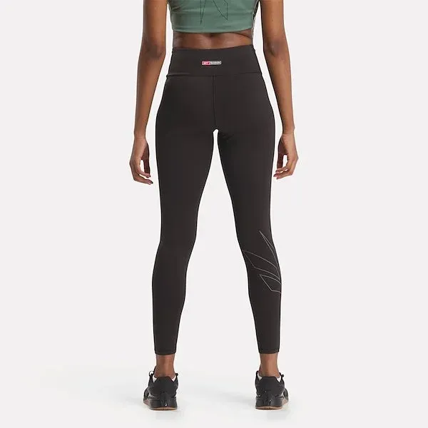 Reebok Lux Bold Graphic Leggings Leggings Women's Black-4