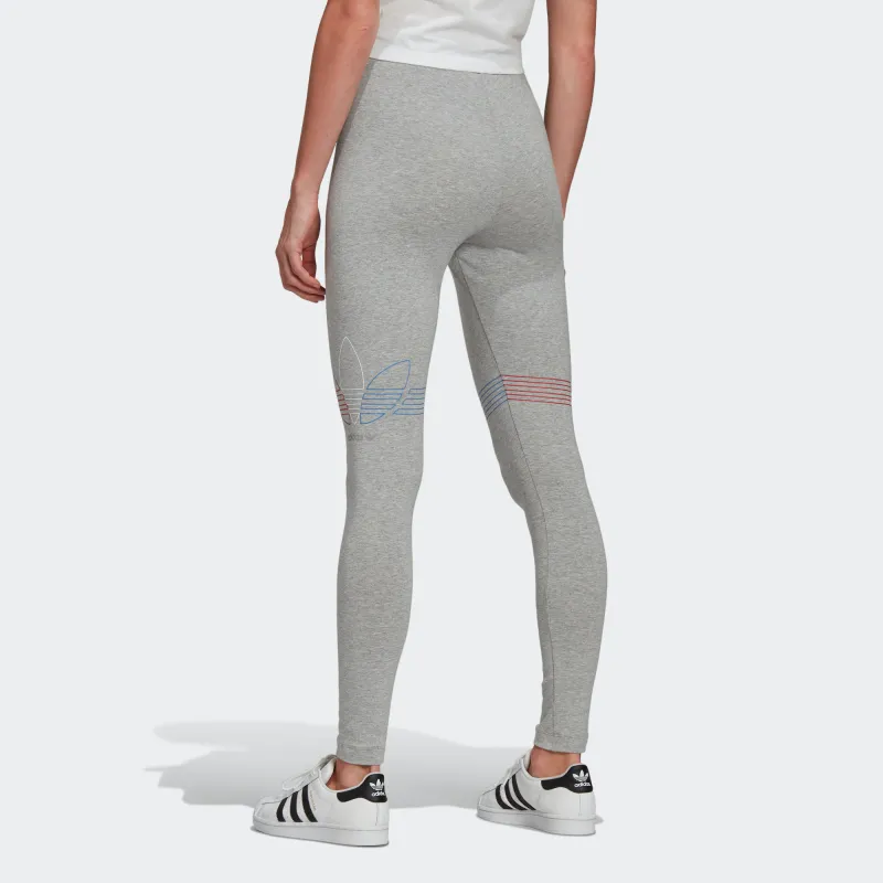 Adidas Originals Adicolor Loungewear Adicolor Tricolor Knitted Sports Pants Women's Medium Heather Gray-2