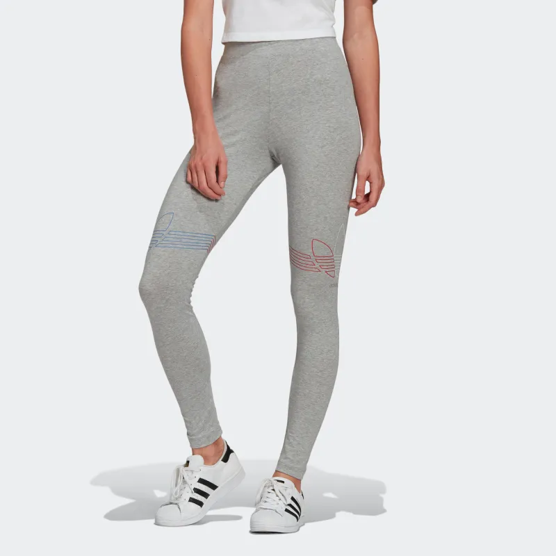 Adidas Originals Adicolor Loungewear Adicolor Tricolor Knitted Sports Pants Women's Medium Heather Gray-1