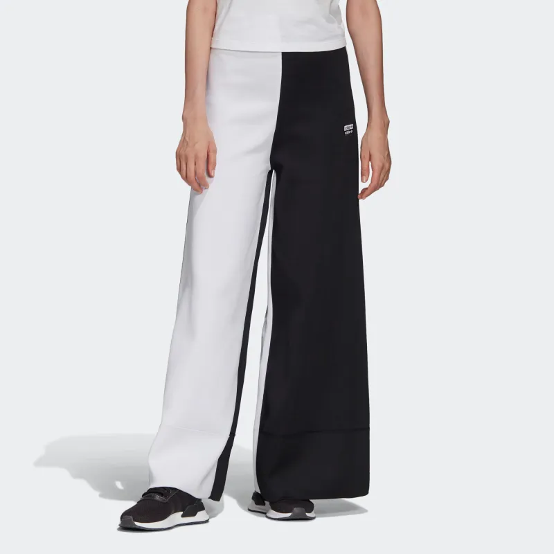 Adidas Pants Knitted Sports Pants Women's Black White-2