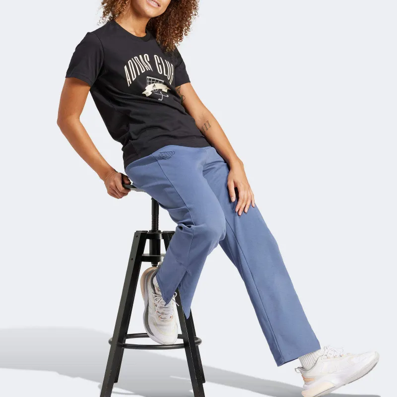 Adidas SPORTWEAR RESORT Knitted Sweatpants Women's Blue-3