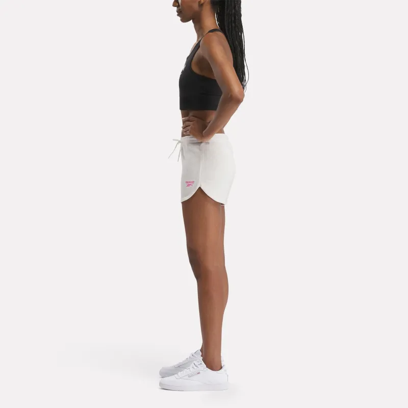 Reebok Identity French Terry Casual Shorts Women's White-3
