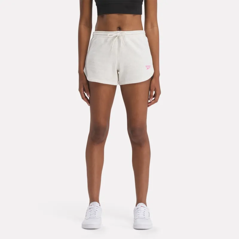 Reebok Identity French Terry Casual Shorts Women's White-4