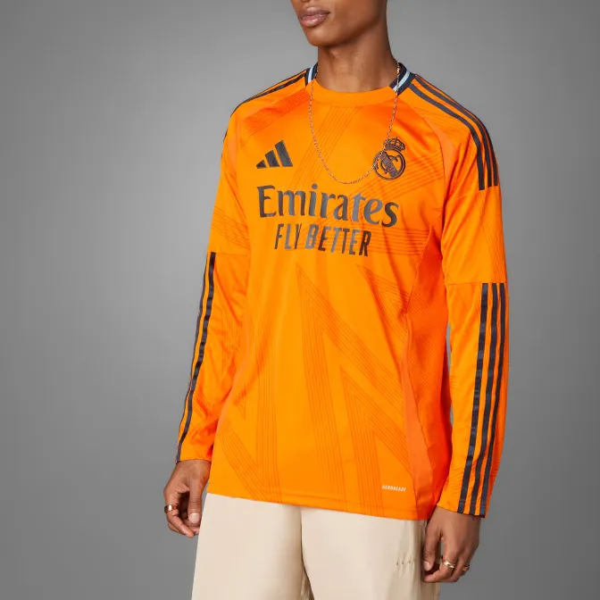 Adidas Free Shipping With AdiClub Real Madrid 24/25 Long Sleeve Away Jersey-4