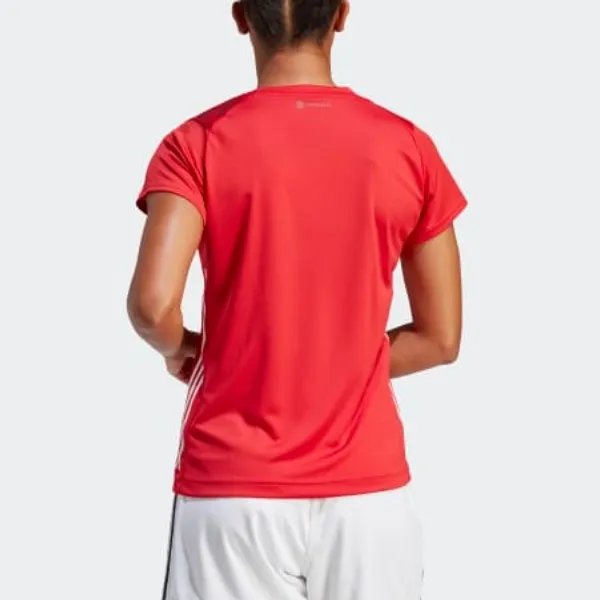 Adidas T-Shirt Women's Red White-3